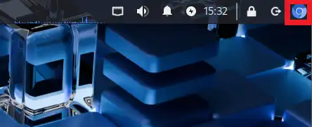 パネルの一番右にChromiumアイコンが追加される