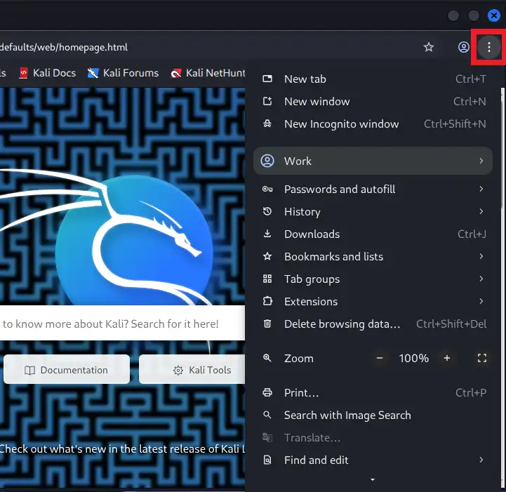 設定メニューをクリックし、英語UIになっていることを確認