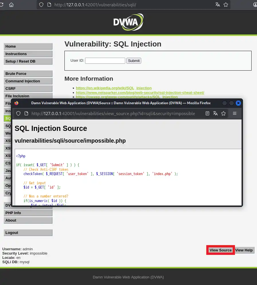 PHPソースコードの確認画面
