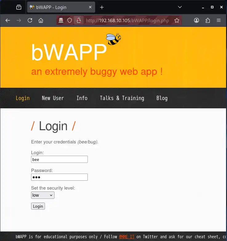 診断対象サイトにログイン