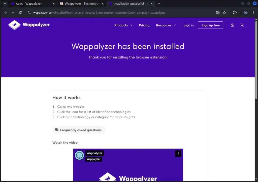 インストール完了画面