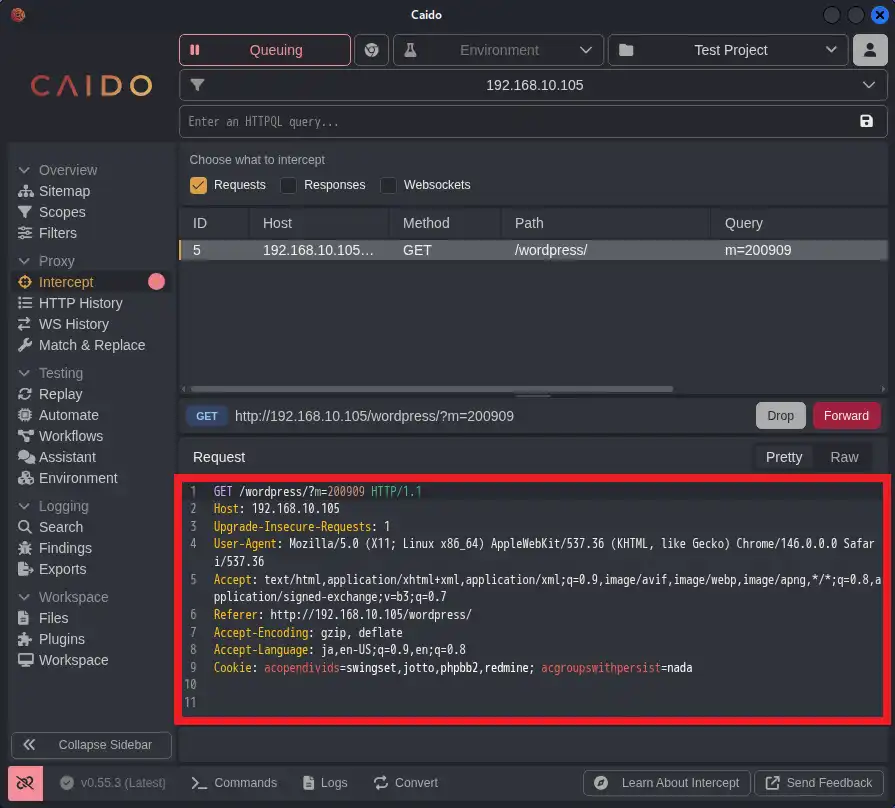 パラメータやヘッダーを編集