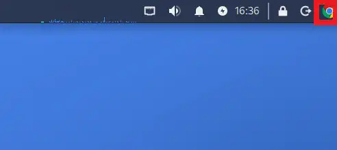 パネルの一番右にChromeアイコンが追加される