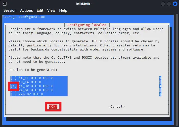 日本語ロケールを追加