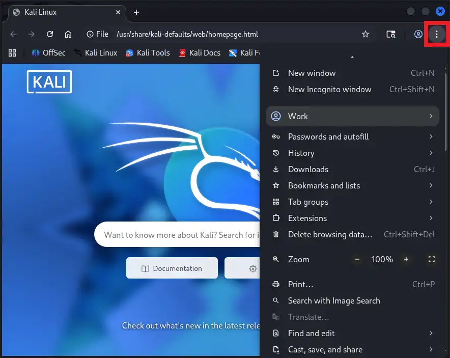 設定メニューをクリックし、英語UIになっていることを確認